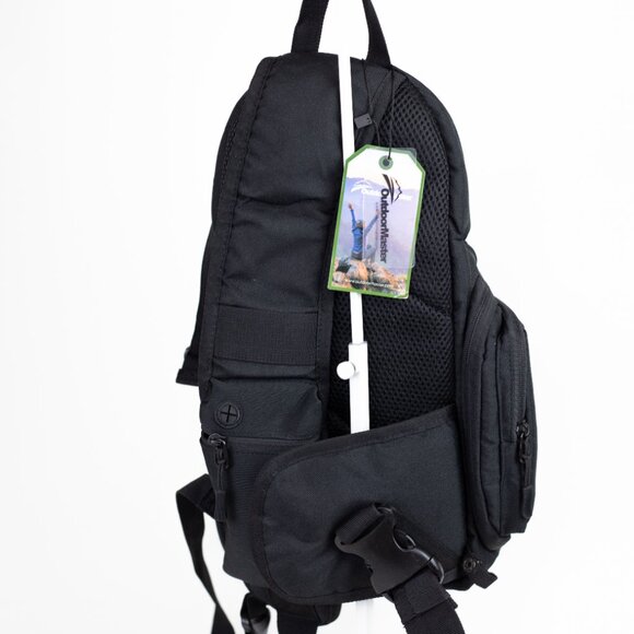 NWT Sling Camera Backpack QIPI Black with Purple Interior - Picture 6 of 15